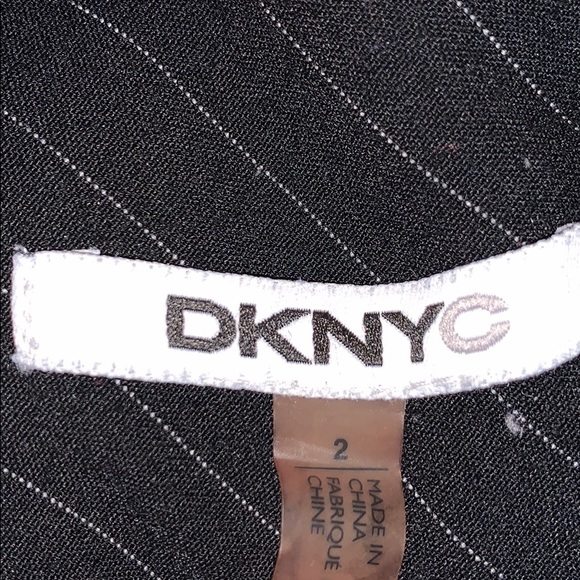 DKNYC Black Pinstripe Pants, High waist, wide leg, Size 2 - Picture 5 of 7